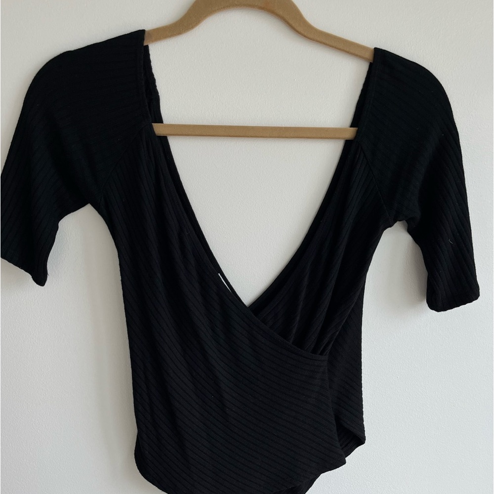 Reformation Black Knit Shirt